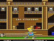 The Simpsons Shooter online game screenshot showing various characters from The Simpsons as targets