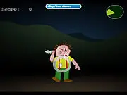 Attack of the Killer Dolls free online action game screenshot featuring a player aiming a gun at an approaching killer doll