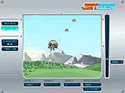 Jet Boost free online launch game: rocket or character being launched high into the sky using strategic boosters.