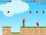 Love Trail free online platformer game screenshot, character collecting hearts and avoiding bats and devils, play Love Trail game on PlayArcadeHub
