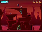 Duck Dodgers Planet 8 from Upper Mars Mission 3 free online game, Duck Dodgers character with blaster, Looney Tunes flash game, play action game on PlayArcadeHub