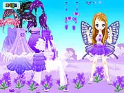 Play Purple Butterfly Dress up free online game, dress up purple butterfly girl in gowns
