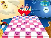 Checkers of Alice in Wonderland game, checkers board game, Alice in Wonderland