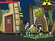 Omega Warrior free online action game fighting mutants