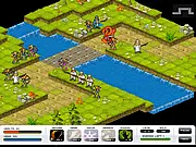 Ultimate Defense game screenshot, positioning ninja and archer hero units to defend against enemy waves, free online strategy game
