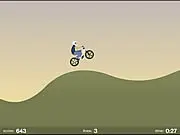 Stickman riding a BMX bike in mid-air performing a backflip against a dark background, PlayArcadeHub stunt game