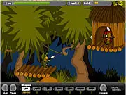 The Primitive free online action game, soldier fighting cannibals in the jungle, rescue mission, dangerous platformer.