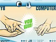 A visual representation of the Rock Paper Scissors hand game in the free online strategy game Rock Paper Siz