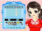 Flower Girl Dressup Makeover online game - styling the hair and clothes for a sweet girl