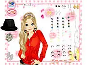 Happy Makeup and Dress Up Online game - selecting a dress and accessories for a cute lady
