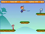 Ontsnap (Escape) free online platformer game with unusual enemies on PlayArcadeHub