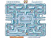Uphill Rush 7 free online game screenshot featuring a player on a jet-ski racing through a water park.
