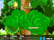 Brave Chicken Flash game – guide the brave chicken through obstacles and monsters to reach the cheesecake in this fun adventure game