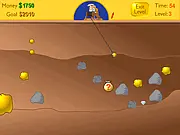 Gold Miner Xploit Machine free online arcade game, collecting gold and gems with a claw on PlayArcadeHub