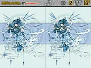 Two nearly identical images side-by-side, challenging the player to find the differences in the free online puzzle game 7 Elements