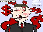 Hurt The Taxman free online game - player throwing objects at a tax collector ragdoll