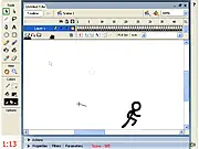 The iconic Stick-Man character battling a large, menacing mouse cursor in the Animator vs. Animation free online game.