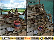 Screenshot of the game Rusty Spot the Difference online puzzle showing two side-by-side images