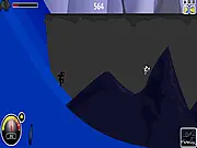 The Flood Runner 2 free online game, character running and jumping to escape a giant wave, fast-paced platformer