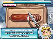 Online game screenshot showing Kate preparing the dough for a romantic homemade pizza with various toppings nearby.