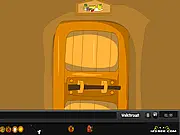 Screenshot from Ant Hill Trap showing a flooded ant hill tunnel with a single ant, a challenging free online escape game on PlayArcadeHub.