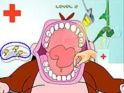 Monkey Dentist online funny skill game with monkey biting challenge
