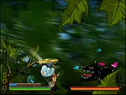 Lapinka And Hidden Shield game screenshot, play free forest sprite adventure online, collect dew drops and fight bosses on PlayArcadeHub