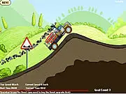 Truck driving game where players deliver crates while navigating obstacles