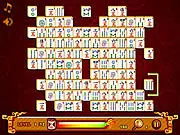 Mahjong Link free online tile matching game screenshot, showing connected pairs of tiles being cleared from the puzzle board on PlayArcadeHub.