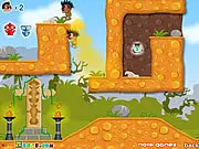 Fart King Bros game screen, two characters platforming, 2D adventure game online, free to play
