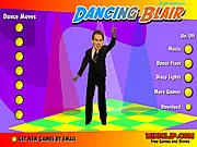 Dancing Tony Blair free online game, former politician dancing, funny novelty miniclip game