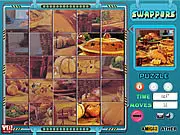 Swappers Thanksgiving Puzzle free online game. Swap pieces to solve festive holiday pictures on PlayArcadeHub.