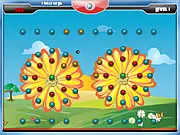 Bouncing Balls Game free online screenshot, launching a ball to hit red target circles, collecting green power-ups