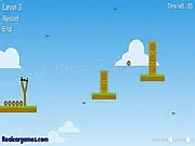 The King of Slingshot free online physics puzzle game, knock down boxes with a slingshot, play challenging levels