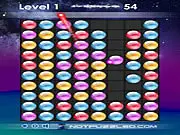 Screenshot of Night Stones Online showing a dark screen with glowing, colorful magical stones clustered together on a minimalist game board.
