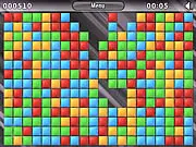 Abacus Logic free online puzzle game board, matching and clearing colored square blocks, gravity and column shifting gameplay, PlayArcadeHub