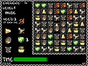 Screenshot of the Stuffcraft game board showing various medieval symbols like swords and shields, ready to be combined by the player.