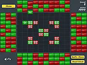 BrickShooter Classic free online puzzle game screenshot showing a grid of colored bricks and arrows indicating movement at the edges