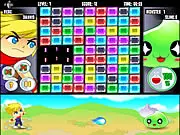 Match 3 Adventure online RPG puzzle game, matching gems to attack a monster, hero combo attacks