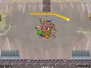 Roly-Poly Eliminator 2 free online physics puzzle, exploding objects to defeat the evil Roly-Polys, online destruction game