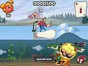 Super Dynamite Fishing free online game, arcade action, using dynamite to catch fish, boat upgrade game on PlayArcadeHub