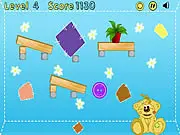 Patcha free online physics puzzle game where you feed a fluffy creature plastic buttons