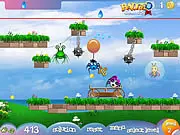 DooBoo Spidrix free online game screenshot, character in a winter physics puzzle level