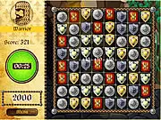 Knights free online match 3 puzzle game with 15 levels and shields