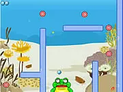 Ballfrog free online puzzle game physics bubble popping targets Frog