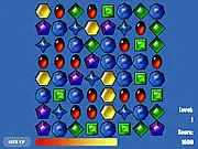 Play Jewel Breaking free online game, clicking connected groups of same-colored jewels to clear the puzzle board