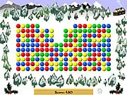 Winter Bells online puzzle game, play free match-3, clear bells for bonus score