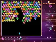Shoot The Gems free online puzzle game screenshot with colorful matched jewels