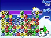 Snow Madness 2 Collapse puzzle game screenshot, play free winter matching game, click to remove snow symbols