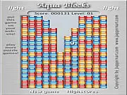 Aqua Blocks Flash free online puzzle game, match and remove colored blocks from the board, easier version of classic block puzzle